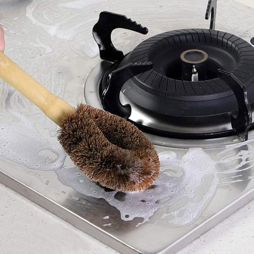 Natural Coconut Coir Dish Brush, 4 PCS - Image 7