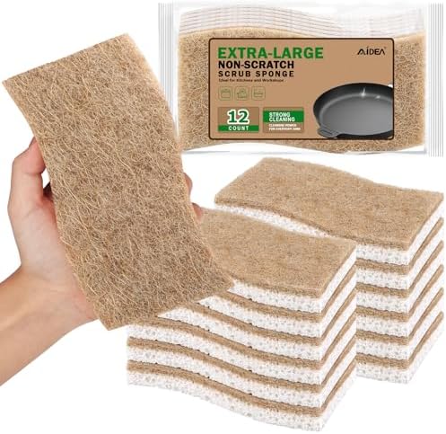 AIDEA XL Sponges Kitchen, 12Count, Non-Scratch Dish Sponges by AIDEAHOME