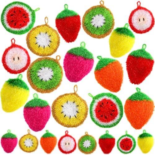 16 Pieces Fruit Dish Scrubber, Non Scratch Dish by Acshio