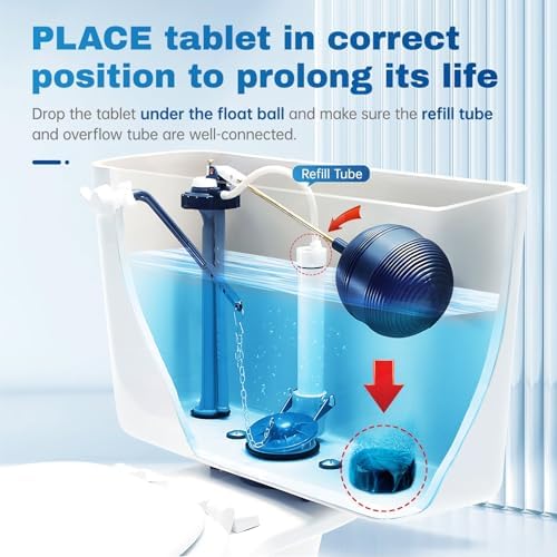 Vacplus Toilet Bowl Cleaner Tablets, 12 Pack, Auto Cleaning, Long-Lasting - Image 2