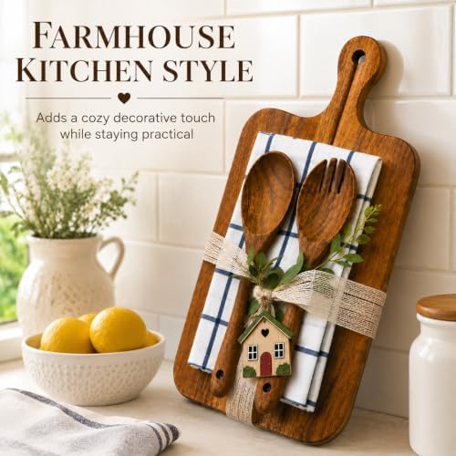 Housewarming Gift Wooden Cutting Board Set with Utensils and Napkin - Image 6