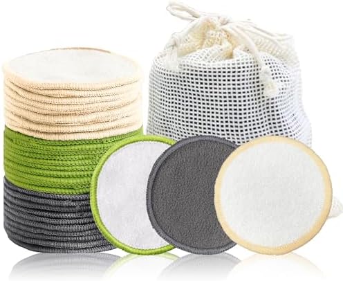 Reusable Makeup Remover Pads, 30 Packs Reusable Cotton Rounds by Enjoyyourlife