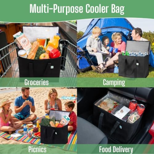 VENO 3 Pack Cooler Bag Insulated Grocery Bags for Food Delivery Heavy Duty - Image 5