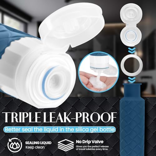 Silevoler Travel Bottles for Toiletries, TSA-Approved Travel Size Container - Image 5