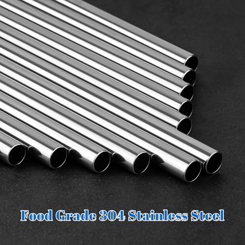 Tomorotec 8PCS Stainless Steel Straws Fit for 40oz Stanley Tumblers, Silver - Image 5