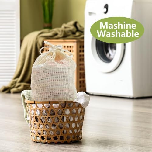 Reusable Cotton Rounds, 100% Natural Bamboo Cotton Pads for Face|Reusable Makeup Remover Pads with Laundry Bag,Headband and Cotton Round Holder (Colorful) - Image 6