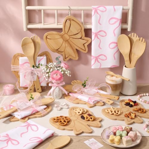 Geelin 31 Pcs Bow Party Kitchen Gifts Sets, Cutting Board Towels - Image 6