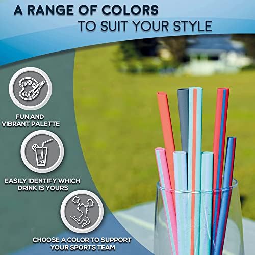 Reusable Drinking Straw + Case – Fits 8–20 oz Cups/Tumblers – Soft, BPA-Free, Food Grade, Oval (Less Pucker) – DW | MW Safe – Hot/Cold Coffee/Tea/Water/More - Made in USA, Medium - Image 2