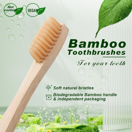 Sieral 480 Pcs Bamboo Toothbrushes Bulk, Soft Bristle Bamboo Toothbrush - Image 4