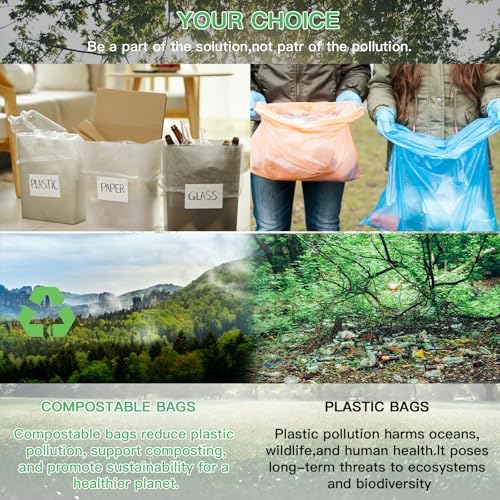 1.2-Gallon Small Trash-Bags Biodegradable Garbage-Bag - Mini Clear White Unscented Bulk 100 Counts Compostable Recycling Liners for Kitchen Bathroom Car Can Wastebasket Inwaysin - Image 4