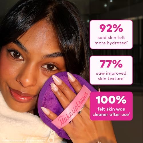 The Original MakeUp Eraser 7-Day Set, Erase All Makeup With Just Water, Including Waterproof Mascara, Eyeliner, Foundation, Lipstick, Sunscreen, and More! Queen Purple, 7ct. - Image 5