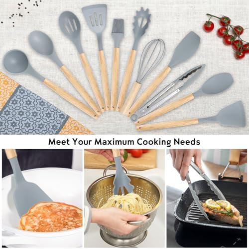 19PCS Gray Kitchen Cooking Utensils Set Kitchen Tools Set - Image 3