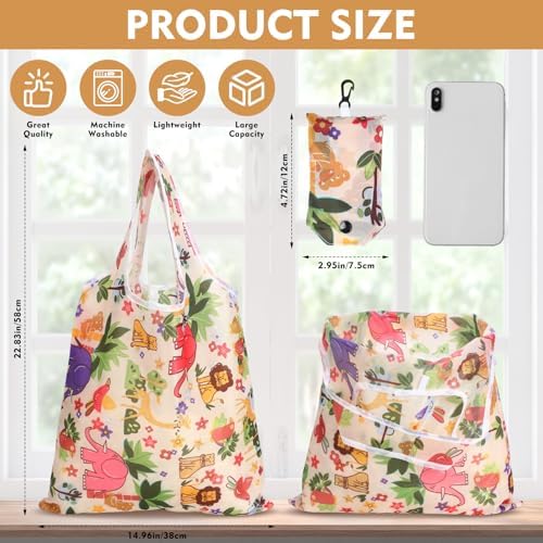 Paterr 46 Pcs Foldable Reusable Grocery Bags Bulk Machine Washable Waterproof Shopping Bags Packable Grocery Tote Pouches - Image 4