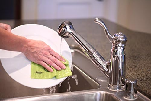 Skoy Cloth - 2-Pack Eco-Friendly & Reusable Swedish Dishcloth, for Kitchen & Household Use, Plastic-Free Packaging, Dishwasher Safe, Designer Series – Dots/Abstract, White Cloth - Image 4