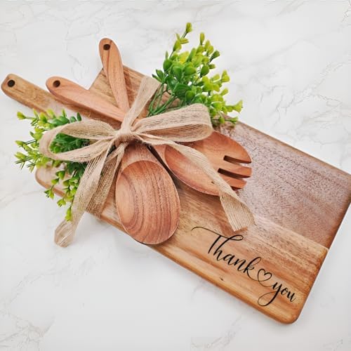 Thank You Gifts for Women, Appreciation Gifts for Women Coworkers Teachers Employees, Wooden Cutting Boards Gift Set, Thank You Ideas Kitchen Utensils Birthday Gifts Mothers Day Gifts for Mom by ACUDUDOMA