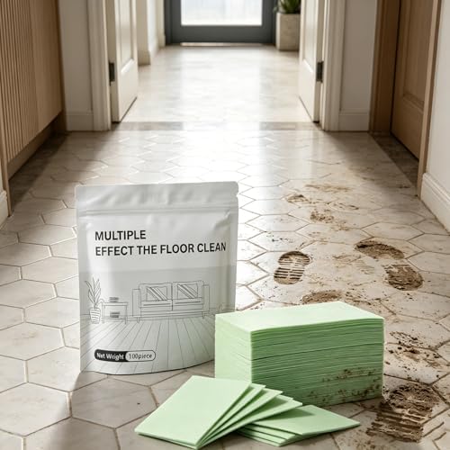 Floor Cleaning Tablets,Multi-Surface Floor Cleaner Sheets for Mopping,Dissolvable Cleaning Refills for Hardwood,Laminate,Tile & Bathroom Floors,100 Count,Multi-Effect - Image 5