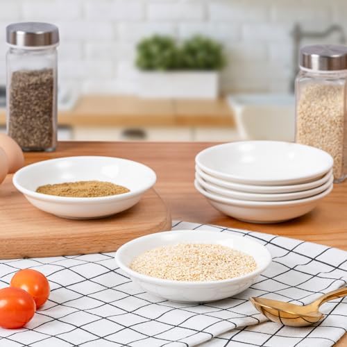 Eisinly 6 Pack Dipping Bowls, 3 OZ Small Ceramic Soy Sauce Dish, White - Image 3
