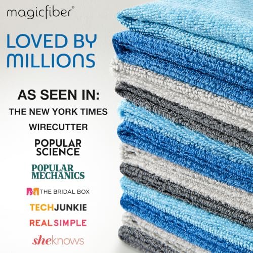 MagicFiber Microfiber Cleaning Cloth, Rags & Dish Towels, 12pk, Large 13x11 - Image 2