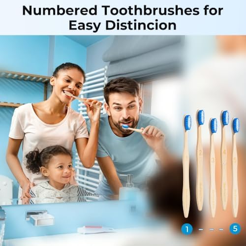 Bamboo Toothbrushes, Plant-Based Soft & Medium 20 Pack - Image 5