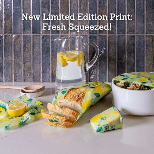 Bee's Wrap Beeswax Food Wraps, 3 Pack Assorted - Fresh Squeeze - Image 2