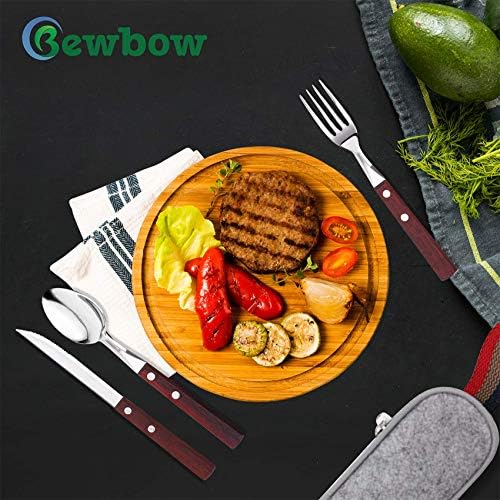 PREMIUM Stainless Steel Travel Utensils Set with Case, 3pc Full Size Fork - Image 4