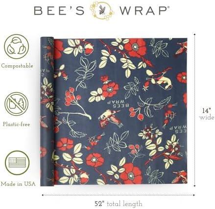 Bee's Wrap Beeswax Wrap Roll, 14 x 52 in - Botanical - Image 2