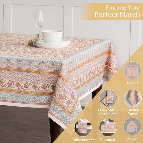 Maison d' Hermine Table Cloth Rectangle Table Reusable 100% Cotton 60"x90" - Image 6