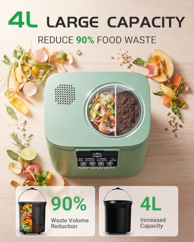 Growell 4L Electric Composter, Countertop Food Waste Machine,Compost Bin - Image 3