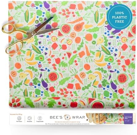 Bee's Wrap Beeswax Wrap Roll, 14 x 52 in - Garden Party by BeesWrap