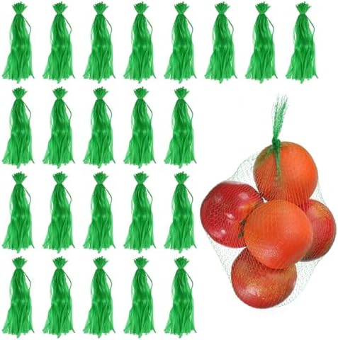 uxcell 150pcs Egg Hatching Bags, 16 Inch Mesh Nylon Netting Reusable Produce Mesh Bags Strong Stretchable Plastic Seafood Boil Bags for Fruits Vegetables Storage, Green by uxcell