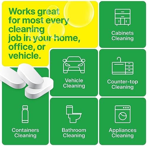 Multipurpose Cleaning Tablets - Powerful All-Purpose Cleaner for Water Bottles Surfaces - Eco-Friendly and Gentle - 12 Pack Aloe Scented Refill Tablets - for Home Kitchen Office and Vehicles - Image 3