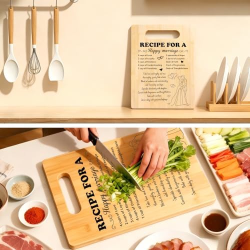 Wedding Gifts for Couples 2026, Bridal Shower Gifts, Engraved Wood Cutting Boards for Couples Husband Wife, Mr and Mrs/Wedding/Engagement Gift for Newlyweds Bride and Groom - Image 5