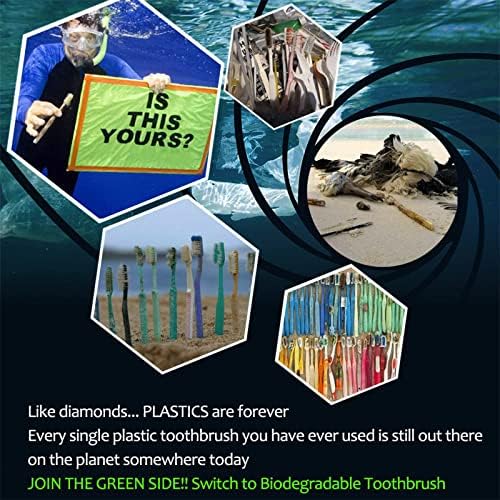 Bamboo Toothbrushes 10 Pack, Soft Bristle Toothbrush BPA Free Biodegradable - Image 5