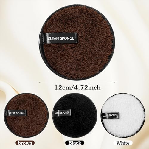 6Pcs Reusable Cotton Pads, Shimmeroo Reusable Cotton Rounds Makeup Remover Pads Double-Sided Facial Cleansing Puffs Round Make up Remover Pad for All Skin Types - Image 2