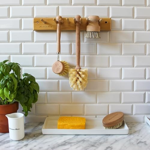 Murchison-Hume Compostable Dish Brush with Wooden Handle, Replaceable Scrubber Head, No Plastic Parts, All-Natural Materials Scrubbing Tool for Cleaning Pans, Pots, and Kitchen Sink, 8.3 inches - Image 6