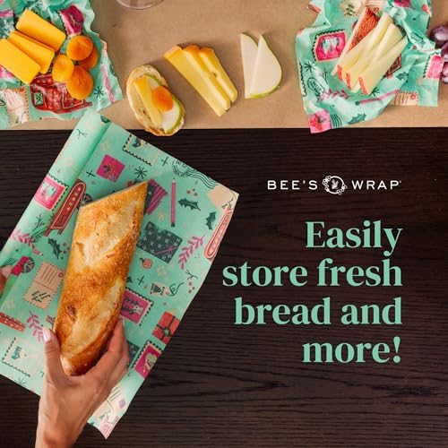 Bee's Wrap Beeswax Bread Wrap - Season's Greetings - Image 2