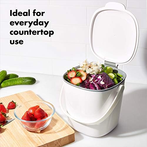 OXO Good Grips Easy-Clean Compost Bin, White, 0.75 Gal - Image 3