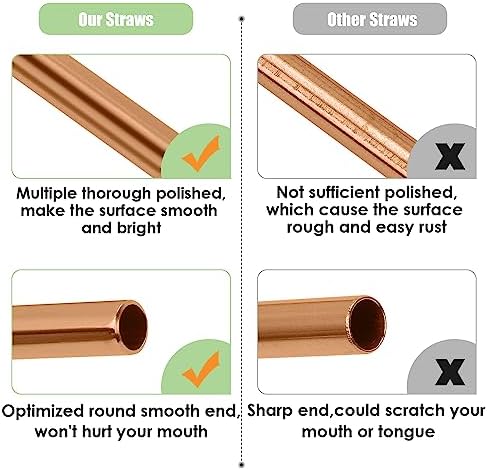 20 Pcs Rose Gold Reusable Stainless Steel Straws,10.5" & 8.5" Reusable Drinking Straws with 20 Silicone Tips 5 Straw Brushes 1 Travel Case,Eco Friendly Extra Long Metal Straw for 20 24 30 oz Tumbler - Image 4