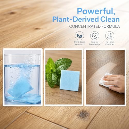 Floor Cleaner Sheets for Mopping, 100 Piece Floor Cleaning Tablets, Water-Soluble Deep Cleaning Formula, Multi Effect Suitable for All Floor Surfaces (Lavender — Purple) - Image 5