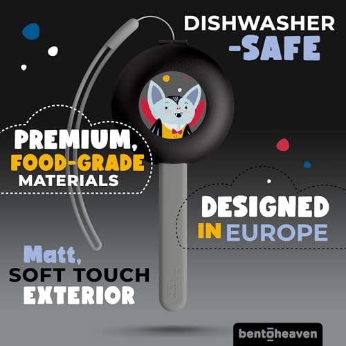 Bentoheaven Kids Utensils Set with Case, Reusable Fork & Spoon, Vampire - Image 2