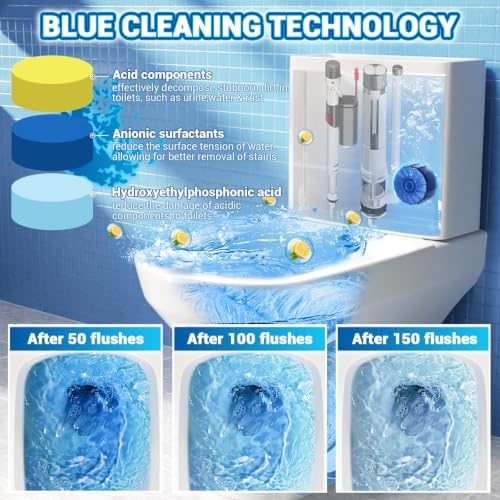 Automatic Toilet Bowl Cleaner & Toilet Tank Tablet Holder,Colorful - Image 3