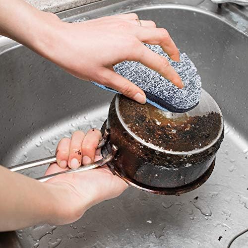 Multi-Purpose Scrub Sponges for Kitchen By Scrub- it - Non-Scratch Microfiber Sponge Along with Heavy Duty Scouring Power - Effortless Cleaning of Dishes, Pots and Pans All at Once(6 Pack, Large) - Image 6