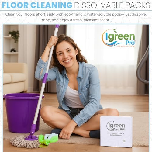 Floor Cleaner Water Soluble, 12 Pack, Fresh Scent (12 Refill Water Soluble Packs Scented) - Image 3