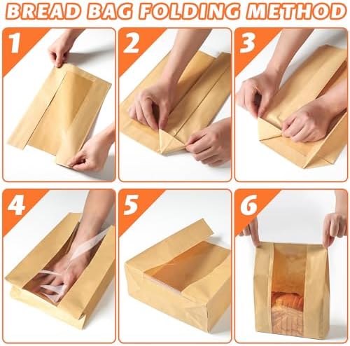 200 Pcs Bread Bags for Homemade Bread 50% Thicker With Window Sourdough Bag - Image 6