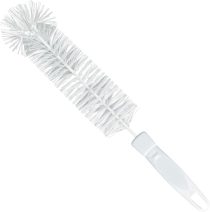 LOLA Bottle Brush Cleaner, Durable Fiber Bristles Around Twisted Wire with Gripper Handle & Storage Hang Hole, Dishwasher Safe, 1 Pack