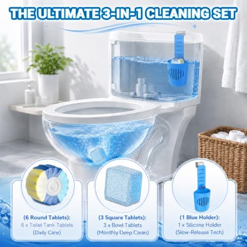 Automatic Toilet Bowl Cleaner & Toilet Tank Tablet Holder,Colorful - Image 2