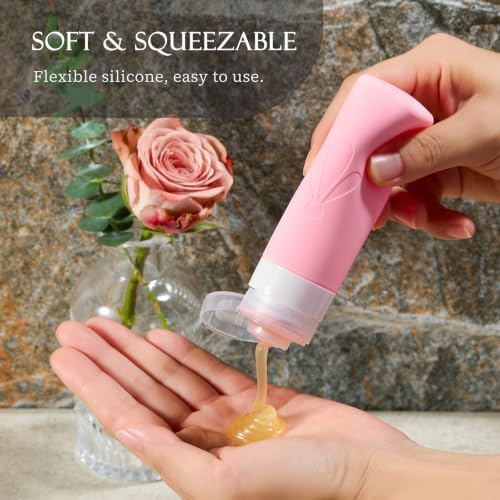 INSFIT 17 Pack Travel Bottles for Toiletries, TSA Approved 3oz 2oz Travel Size Toiletries, BPA Free Leak Proof Squeezable Silicone Tubes Travel Essentials for Shampoo Conditioner Lotion Soap - Image 5