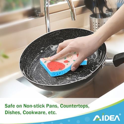 AIDEA Sponges Kitchen, Non-Scratch Scrub Sponge-24Count, Dish Sponges - Image 6