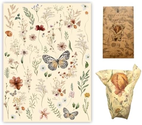 Beeswax Wrap for Bread - Reusable Eco-Friendly Sustainable Food Storage Solution, Keeps Bread Fresher Longer, Natural Alternative to Plastic Wrap by Bee+Carefree