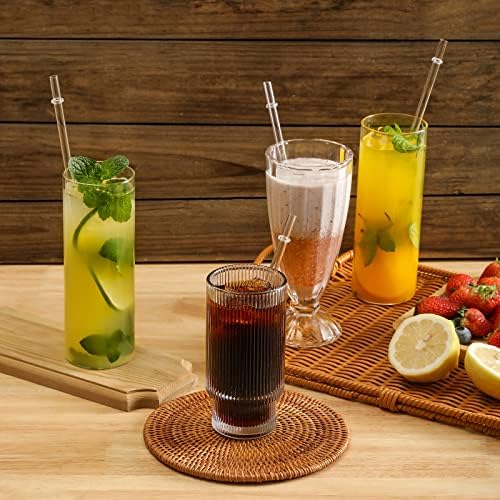 24 Pack, HIGHLY Transparent Reusable Plastic Straws with 4 Cleaning Brushes, 10.5 in Long Drinking Straws, Clear Replacement Straw for 16 24 30 32 OZ Tumblers, Cups, Jars, YETI, Starbucks - BPA FREE - Image 6